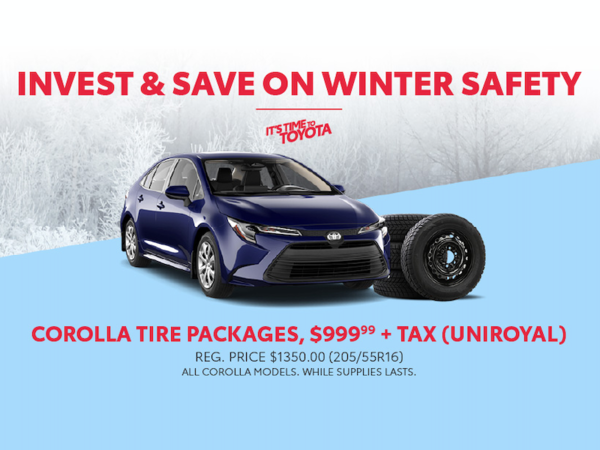 Corolla Winter Tire Package Special