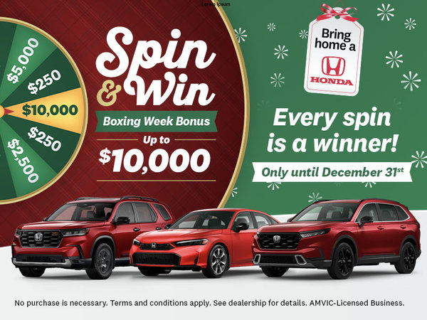 Spin & Win Boxing Week Bonus Event