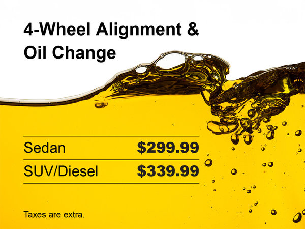 Alignment and Oil Change Special