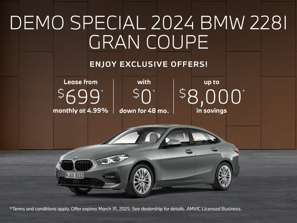 Demo Special – 2024 BMW 228i Gran Coupe