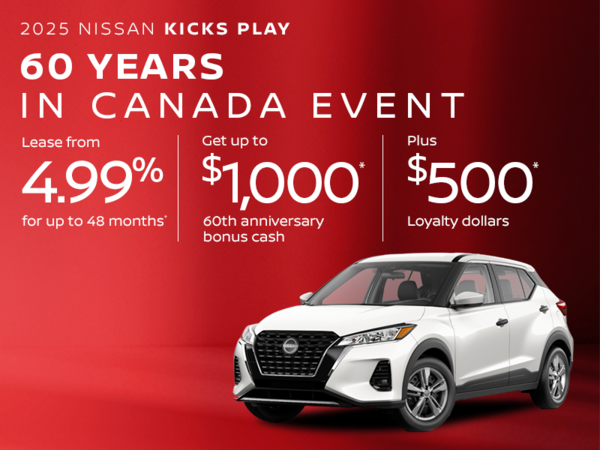 60 Years In Canada Event - 2025 Nissan Kicks Play