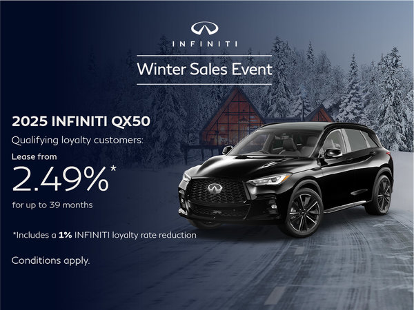 Get the 2025 Infiniti QX50 Today!