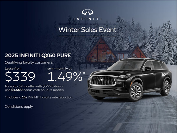 Get the 2025 Infiniti QX60 Today!