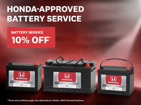 Honda-Approved Battery Service