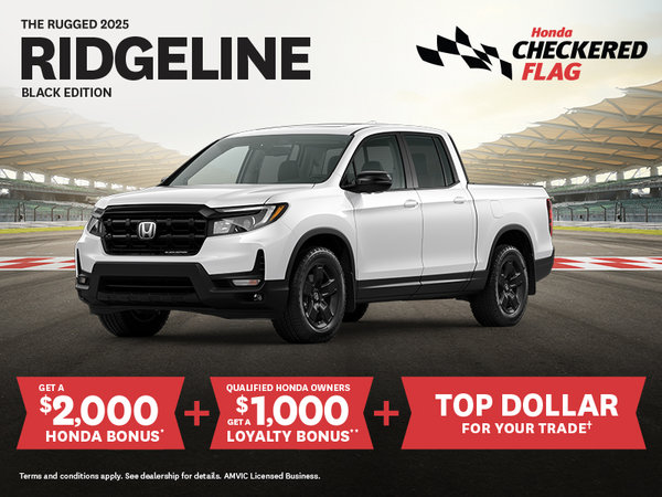 Honda Checkered Flag - 2025 Ridgeline Black Edition
