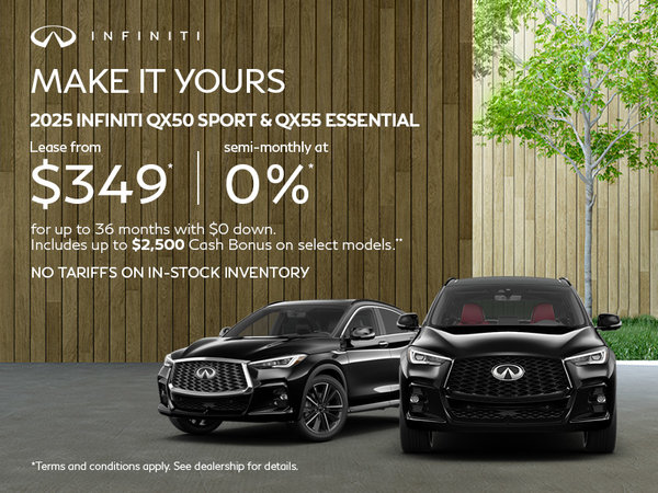 2025 INFINITI QX50 Sport & QX55 Essential