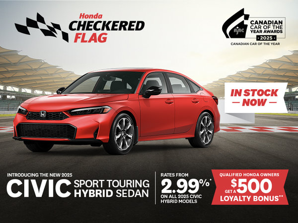 Honda Checkered Flag - 2025 Civic Sport Touring Hybrid