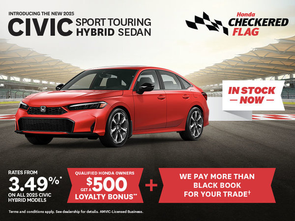 Honda Checkered Flag - 2025 Civic Sport Touring Hybrid