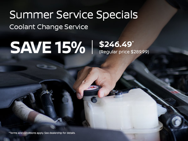 Summer Service Specials – Coolant Change Service