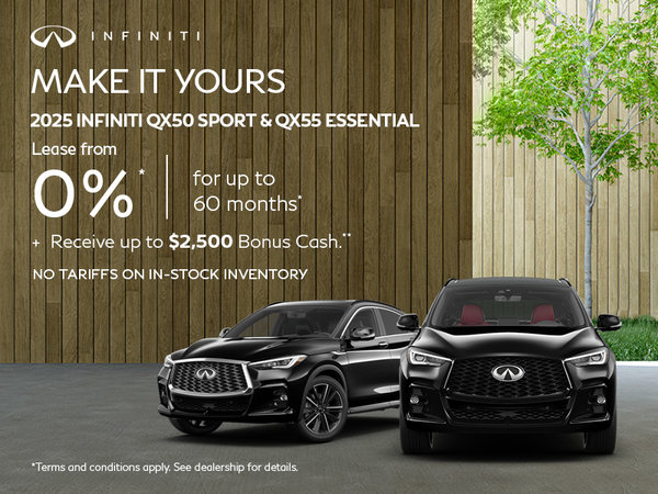 2025 INFINITI QX50 Sport & QX55 Essential