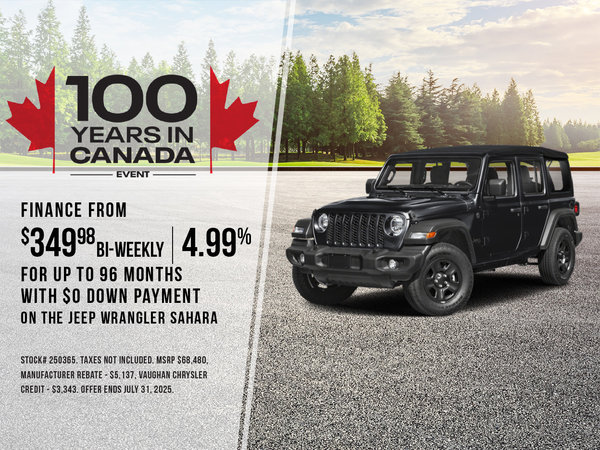 2025 Jeep Wrangler Sahara July Offer