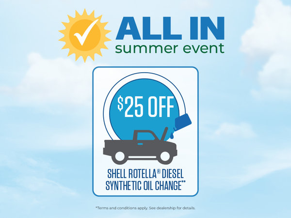 $25 OFF Shell Rotella® Diesel Synthetic Oil Change