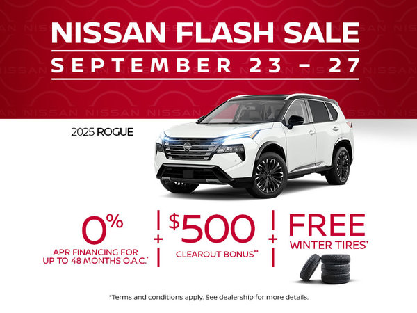Nissan Flash Sale - 2025 Rogue