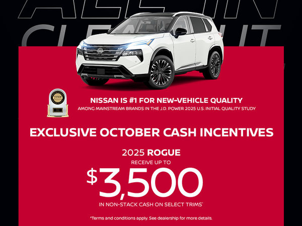 Exclusive October Cash Incentives - 2025 Rogue