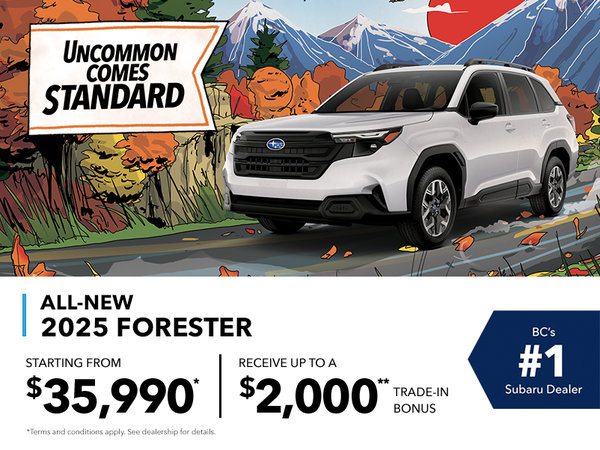 Uncommon Comes Standard - 2025 Forester