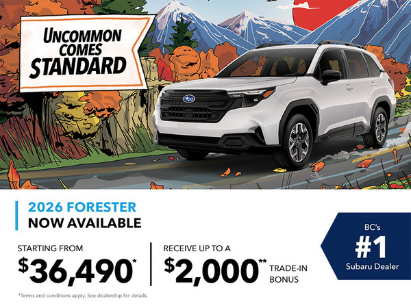 Uncommon Comes Standard - 2026 Forester