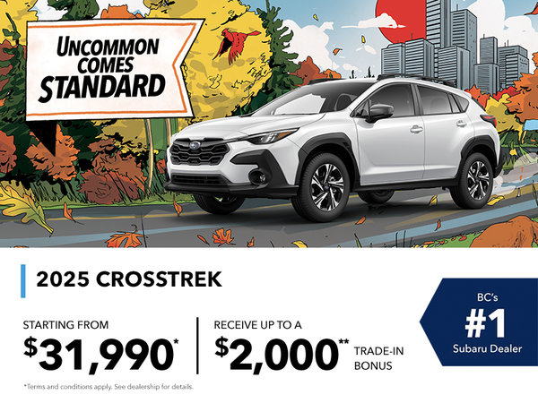 Uncommon Comes Standard - 2025 Crosstrek