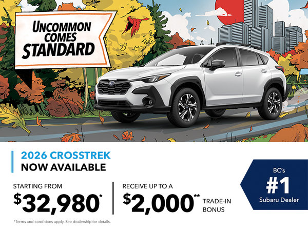 Uncommon Comes Standard - 2026 Crosstrek
