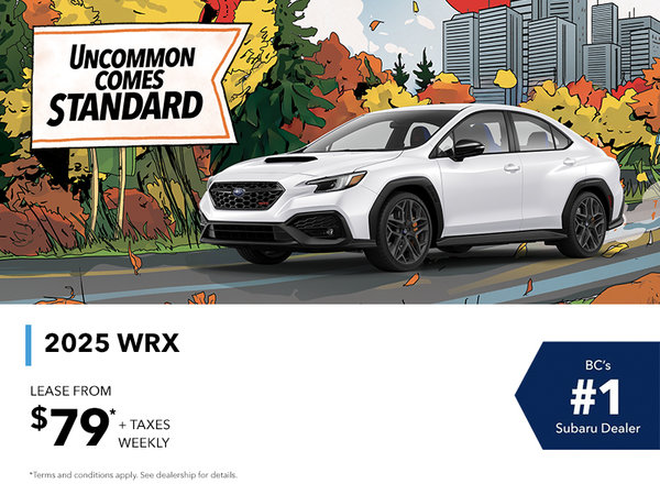 Uncommon Comes Standard - 2025 WRX