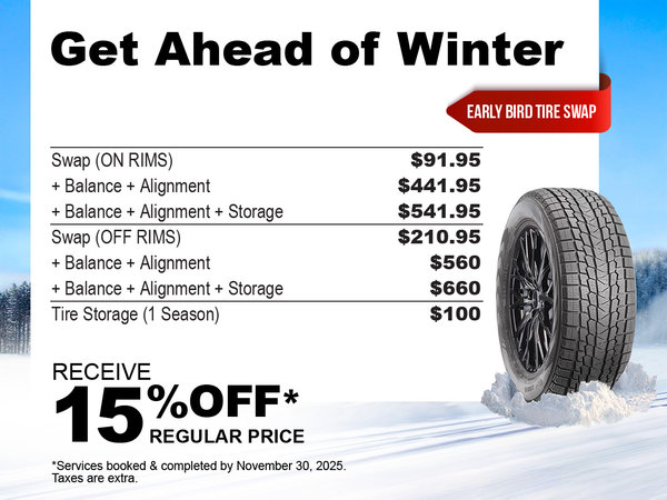 Early Bird Winter Tire Swap