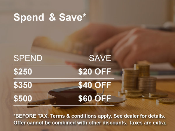 Spend & Save Special