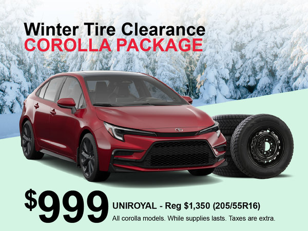 Corolla Winter Tire Packages Special