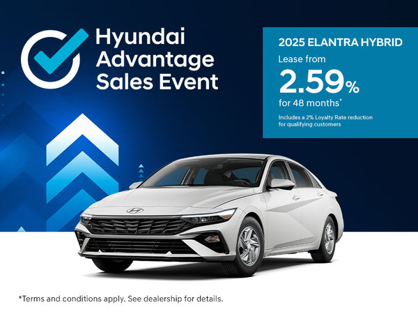 Hyundai Advantage Sales Event - 2025 Elantra Hybrid