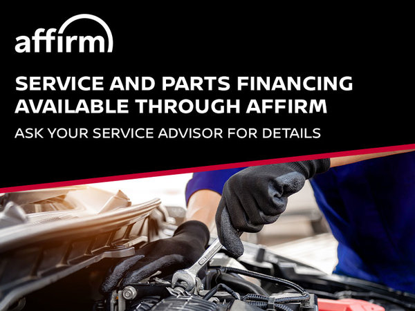 Service and Parts financing available through Affirm
