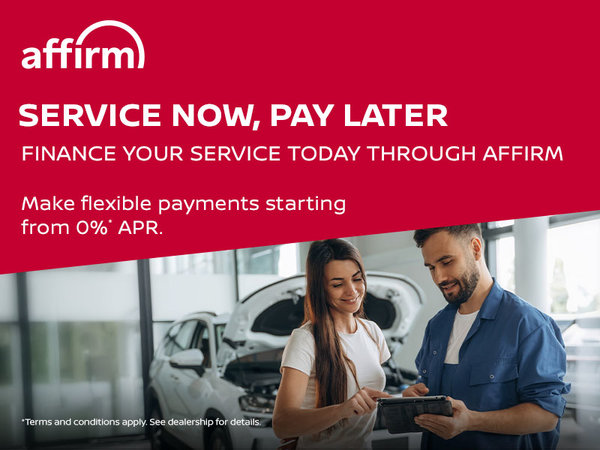 Service and Parts financing available through Affirm