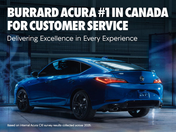 Burrard Acura #1 in Canada for Customer Service