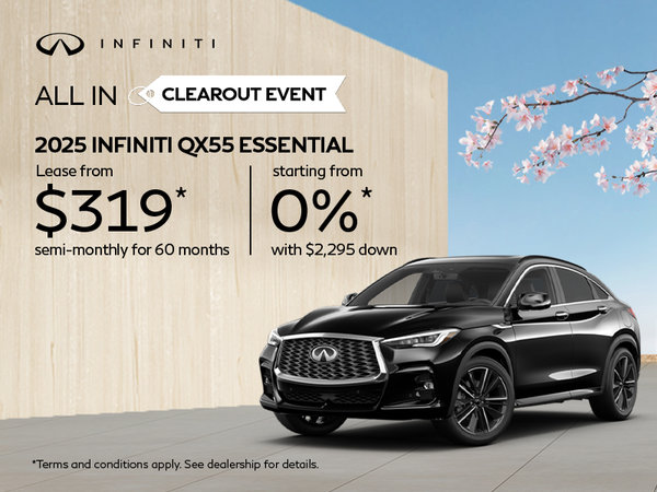 ALL IN CLEAROUT EVENT | 2025 INFINITI QX55