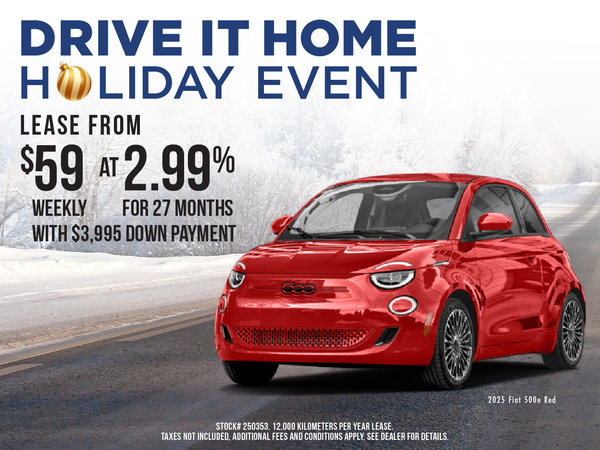 Get the 2025 Fiat 500e Red!