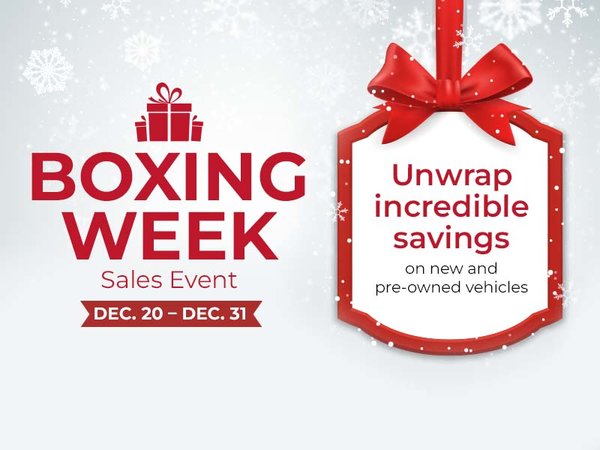 Boxing Week Sales Event | Dec. 20 – Dec. 31