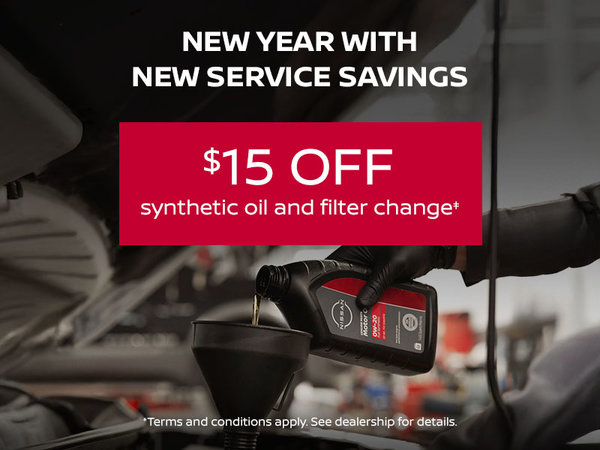 $15 Off Synthetic Oil and Filter Change