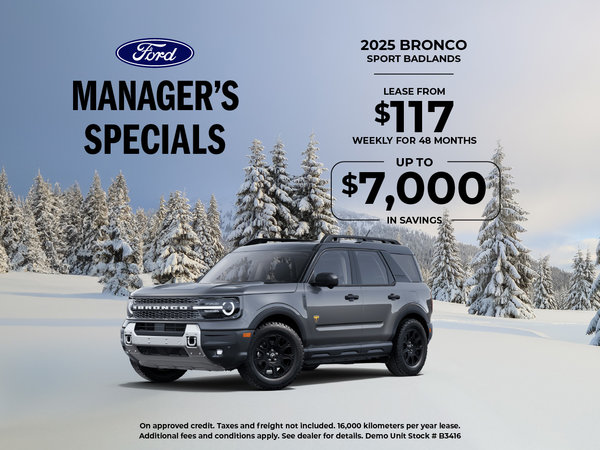Manager's Special on the 2025 Bronco Sport Badlands