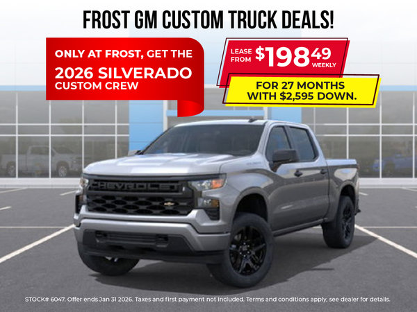Get the 2026 Silverado Custom Crew!