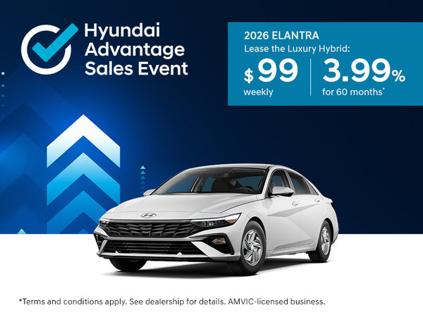 Hyundai Advantage Sales Event | 2026 Elantra Preferred