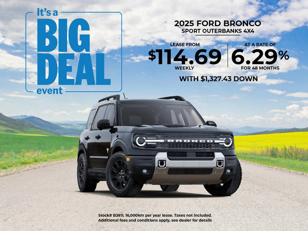 Get the 2025 Bronco Sport Outerbanks!