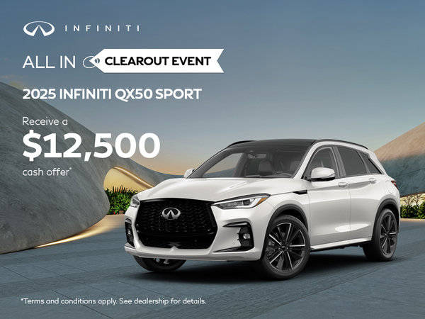 All In Clearout Event | 2025 QX50 Sport