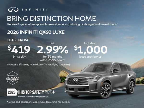 Bring Distinction Home | 2026 QX60 Luxe