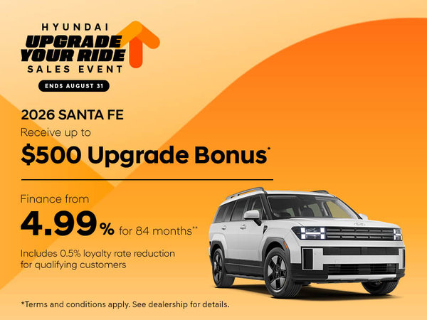 Hyundai Upgrade Your Ride Sales Event | 2026 Santa Fe