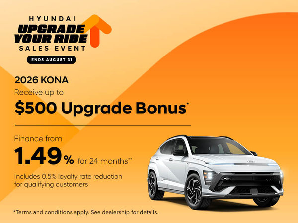 Hyundai Upgrade Your Ride Sales Event | 2026 Kona