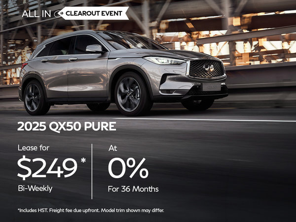 2025 QX50 - May Offers