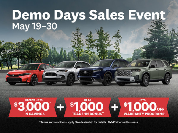 Demo Days Sales Event | May 19–30