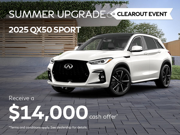 Summer Upgrade Clearout Event | 2025 QX50 Sport