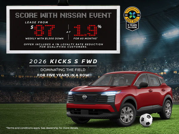 Score with Nissan Event | 2026 Kicks S FWD