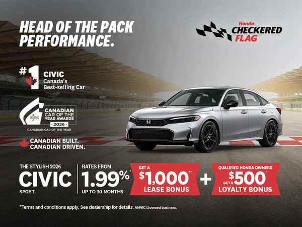Honda Checkered Flag | 2026 Civic Sport