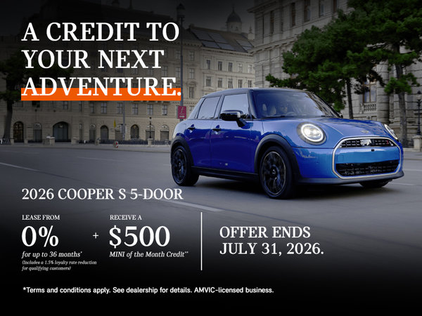 A Credit To Your Next Adventure | 2026 Cooper S 5-Door
