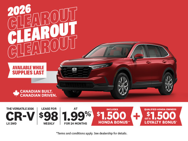 2026 Clearout | 2026 CR-V LX 2WD: