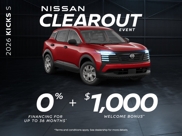 Nissan Clearout Event | 2026 Kicks